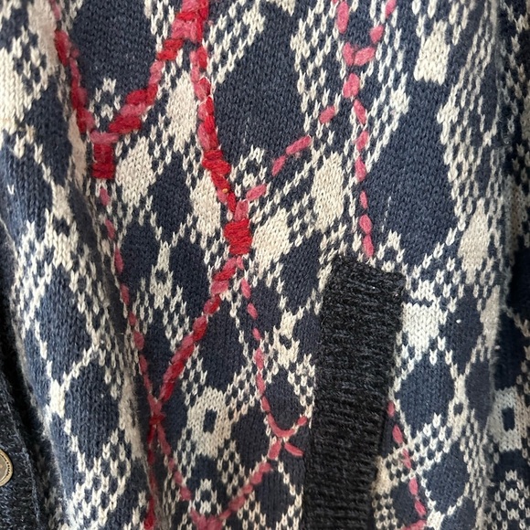 FREE PEOPLE Foxtrot Wool Argyle Cardigan - Picture 3 of 6